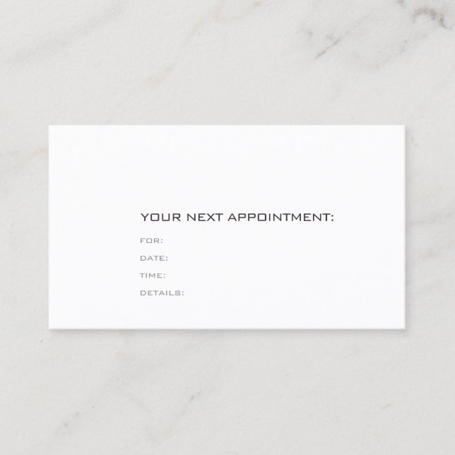 Appointment Reminder Modern Elegant Simple Plain (Front)