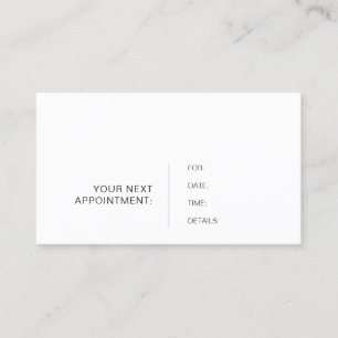 Appointment Reminder Modern Stylish Clean Plain Card