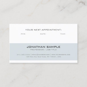 Appointment Reminder Modern Stylish Simple Plain Card