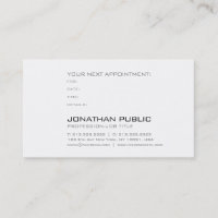 Appointment Reminder Modern Stylish Sleek Plain