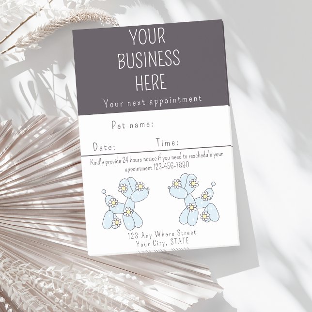 Appointment reminder Pet grooming balloon dog Post-it Notes (Creator Uploaded)