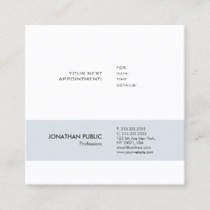 Appointment Reminder Professional Clean Chic Plain Card