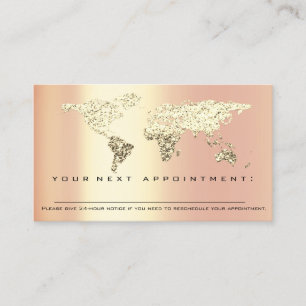 Appointment Reminder Word Map Gold Trader Finance Business Card