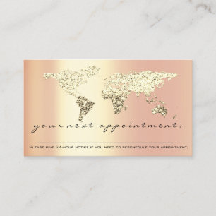 Appointment Reminder Word Map Gold Trader Finance Business Card