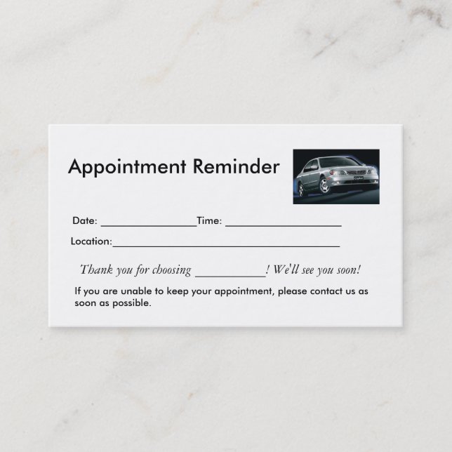 Appointment Reminders (Front)