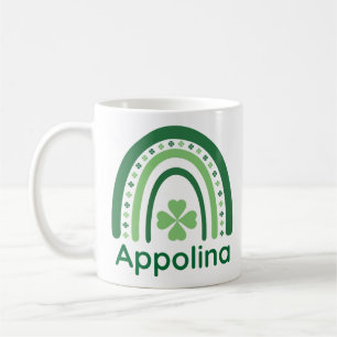 Appolina Name Clover Boho Rainbow Coffee Mug