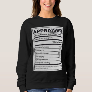 Appraiser Nutrition Information Sweatshirt