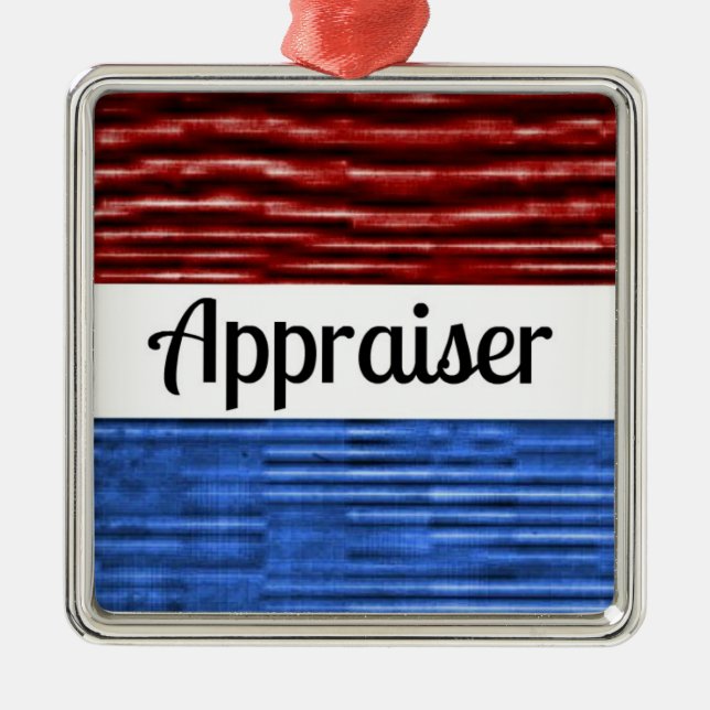 Appraiser Patriotic Christmas Ornament (Front)