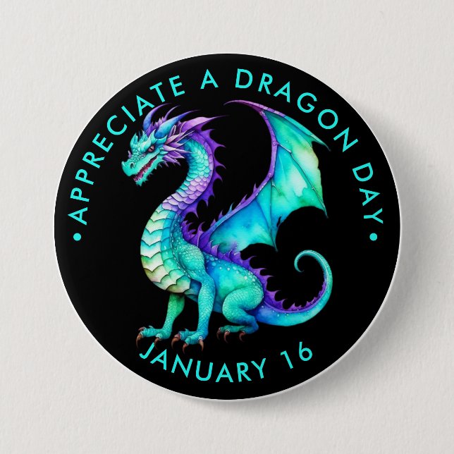 Appreciate a Dragon Day 7.5 Cm Round Badge (Front)