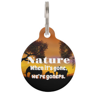 Appreciate Nature and Elephants Pet Tag