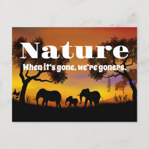 Appreciate Nature and Elephants Postcard