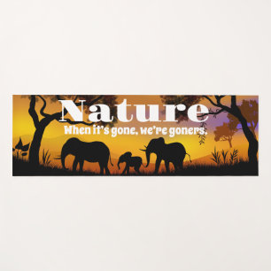 Appreciate Nature and Elephants Yoga Mat