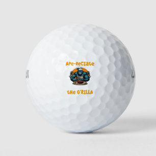 Appreciate The G'rilla Master BBQ Griller Fun Pun Golf Balls