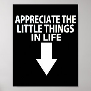 Appreciate The Small Things In Life Funny Arrow Fu Poster