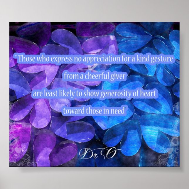 Appreciation and Giving Poster (Front)