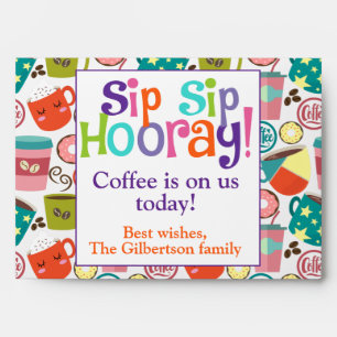 Appreciation Coffee Thank You Gift Voucher Envelope