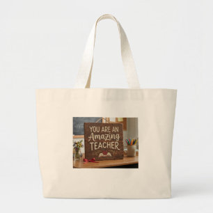 Appreciation for teachers large tote bag
