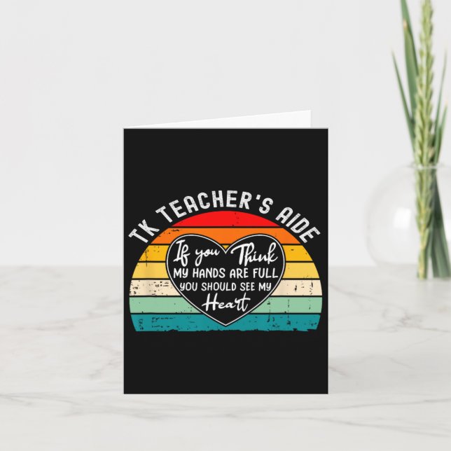 Appreciation For Tk Teacher’s Aide Back To School  Card (Front)