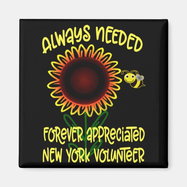 Appreciation New York Always Needed Volunteer Reco Magnet (Front)