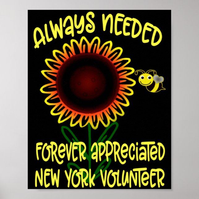Appreciation New York Always Needed Volunteer Reco Poster (Front)