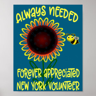 Appreciation New York Always Needed Volunteer Reco Poster