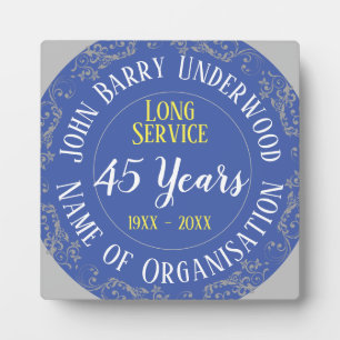 Appreciation of Long Service Award Plaque