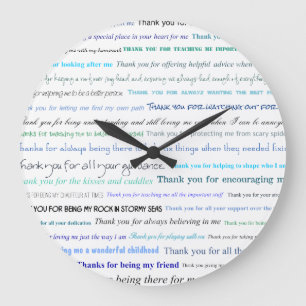Appreciation series - Thank you dad for... Large Clock