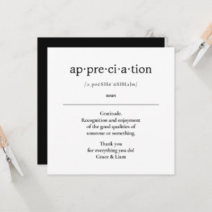 Appreciation Teacher Gift CoWorker Card