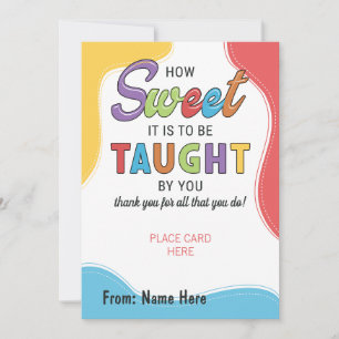 Appreciation Thank you Teacher gift card holder