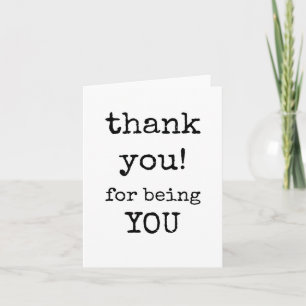 Appreciation, Thank You, Typography, Minimalist Card