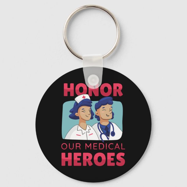 Appreciation to Doctors and Nurses Key Ring (Front)
