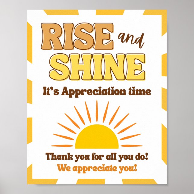 Appreciation Week Sign, Staff Appreciation Sign - (Front)