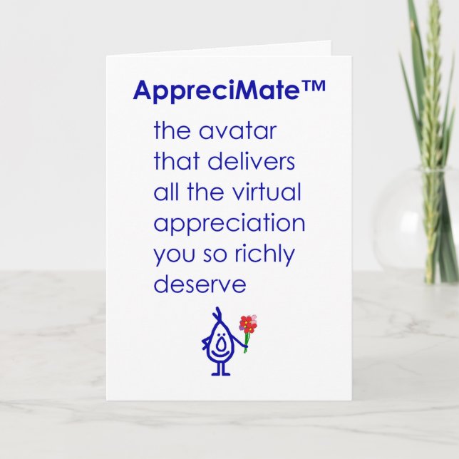 Apprecimate A Funny Thank You Poem Card (Front)