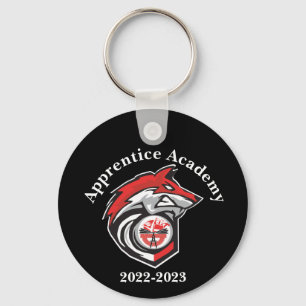 Apprentice Academy Red Wolf Personalized Round Key Ring