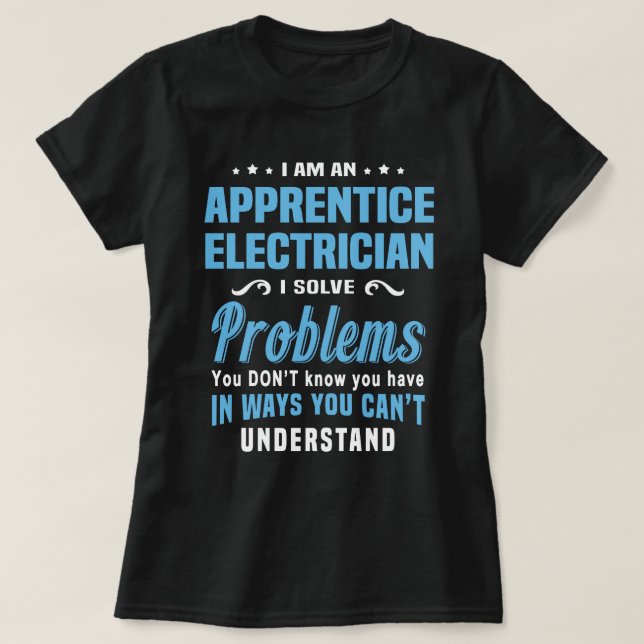 Apprentice Electrician T-Shirt (Design Front)