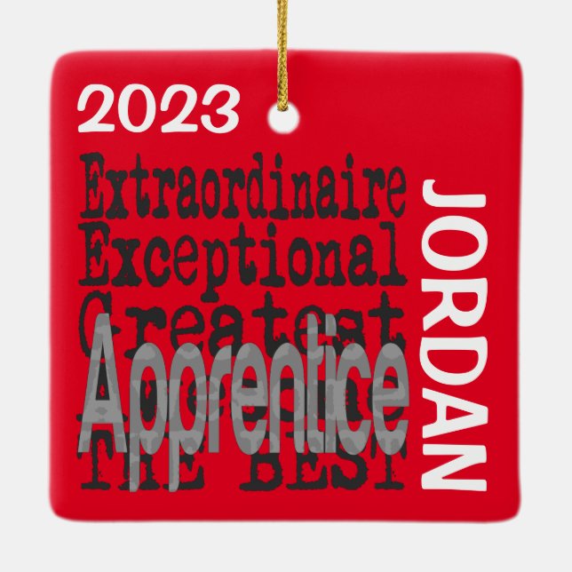 Apprentice Extraordinaire CUSTOM Ceramic Ornament (Back)