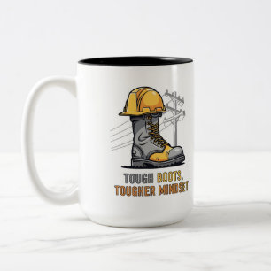 Apprentice Lineman Graduation Gift Two-Tone Coffee Mug