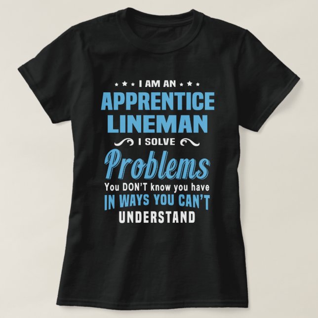 Apprentice Lineman T-Shirt (Design Front)