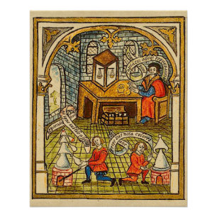 Apprentices in a Mediaeval Laboratory Poster