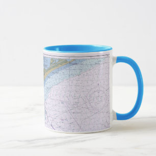 Approaches to Galveston Bay Nautical Chart Mug