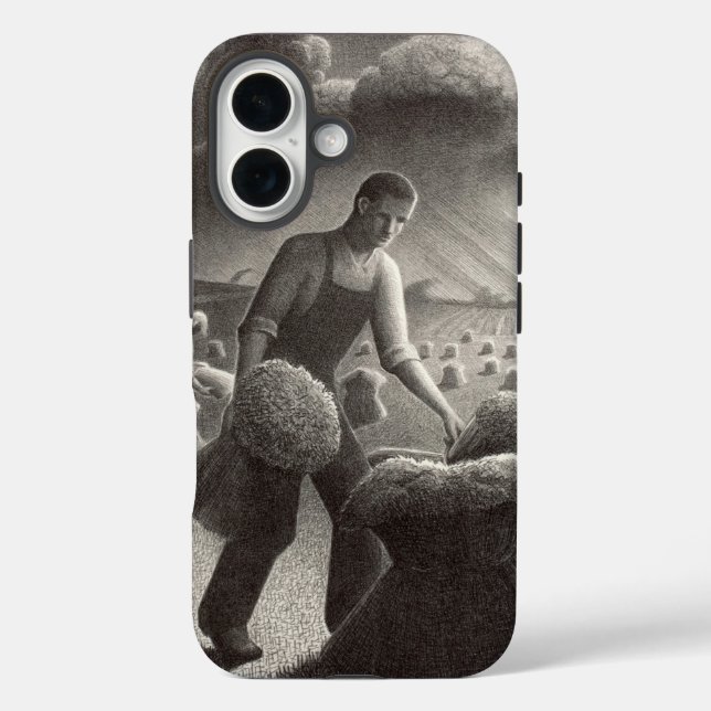 Approaching Storm by Grant Wood Case-Mate iPhone Case (Back)
