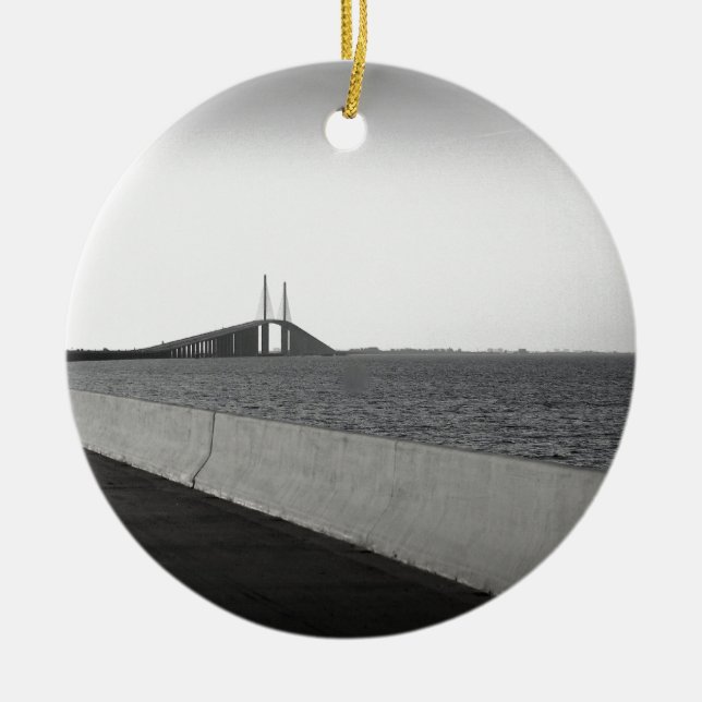 Approaching The Skyway Ceramic Tree Decoration (Front)