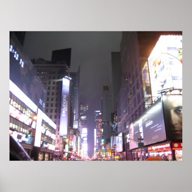 Approaching Times Square, New York NY Poster (Front)