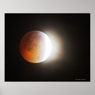 Approching the Total Eclipse of the Moon Poster