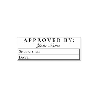Approved Bookkeeping Signature Name Date Accepted Self-inking Stamp