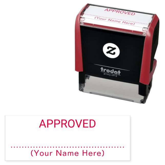 Approved By Name Self-inking Stamp (In Situ)