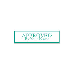 Approved by template self-inking stamp