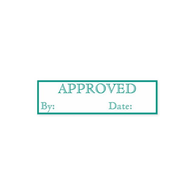 Approved by template self-inking stamp (Design)