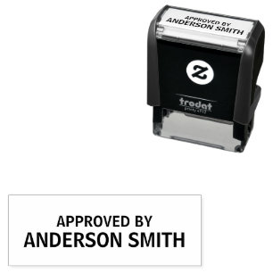 Approved by Your Name Here Self-inking Stamp
