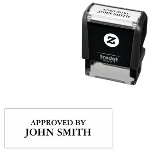 Approved by Your Name Here Self-inking Stamp